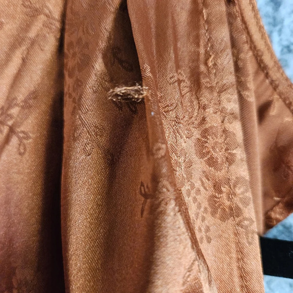 Rony Kobo Womens Orange Rust Carissa Mini Cocktail Club Dress Sz Xs Party FLAWS - Picture 14 of 15